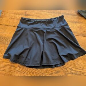 Black Women's Active Skort with Built-In Shorts